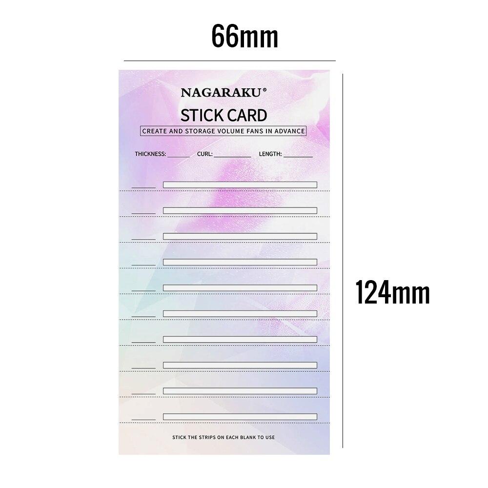 Nagaraku Cartão De Armazenamento De Extensão Dos Cílios Maquiagem Premade Fãs Volume Lash Armazenamento 2mm Fita Pegajosa Cílios Postiços Cartão De Pa