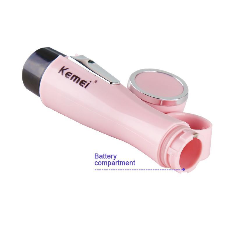 Kemei Máquinas De Barbear Femininas Mini Depiladora Senhora Depilação Por Bateria