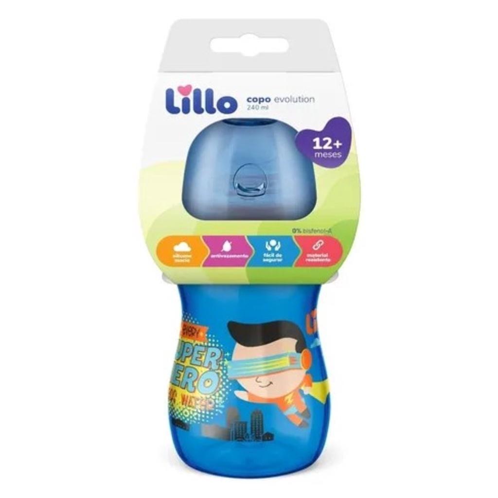 Copo De Treinamento Infantil Evolution 240ml Azul - Lillo