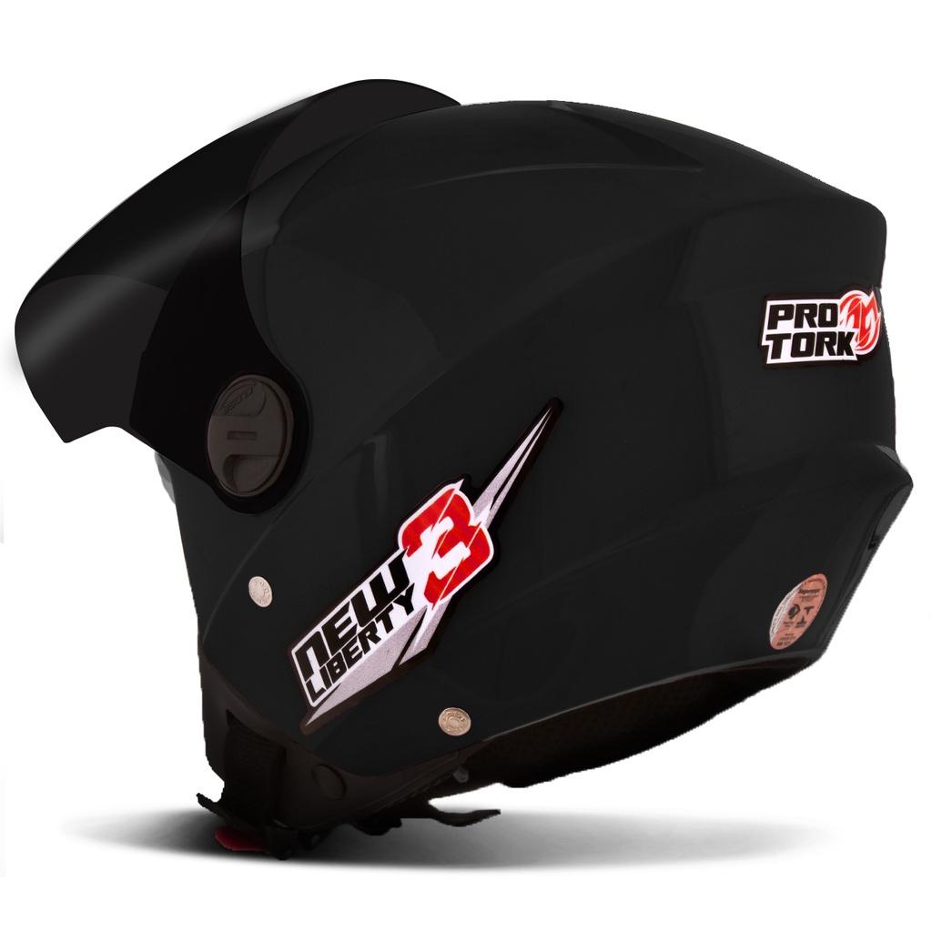Capacete Aberto Para Moto Masculino Liberty Three 3 Preto Tamanho 60 PRO Tork