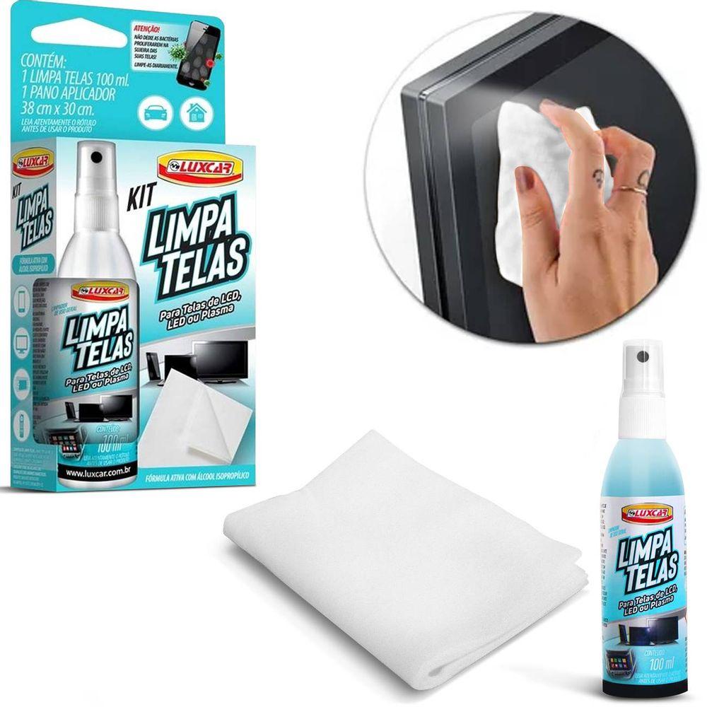 Kit Limpa Telas Luxcar Celular TV Tablet Computador C/pano