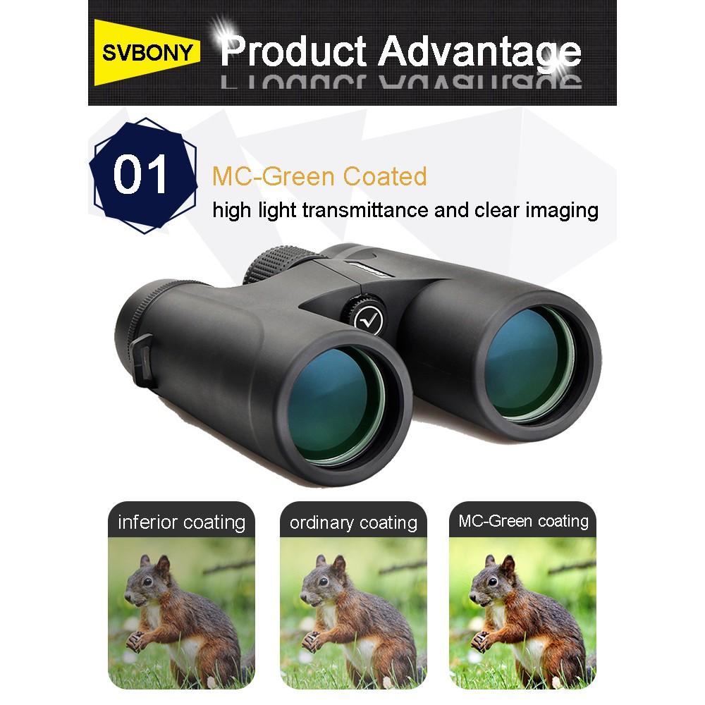 Svbony SV40 Binóculos 8x32/10x42mm Para Observação De Pássaros E Abelhas