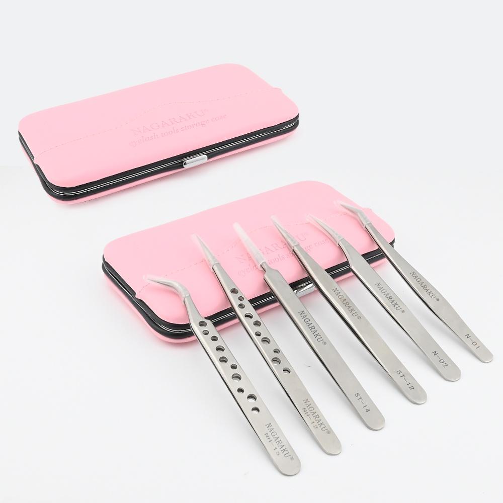 Nagaraku Kit De Pinça De Extensão De Cílios Grande Precisão De Aço Inoxidável Mega Volume Ferramentas De Aplicação De Pestanas