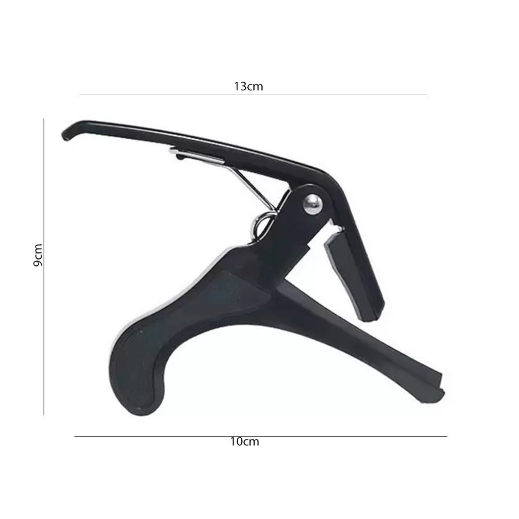 Capotraste Stage Abs Special Para Violão Viola Guitarra Preto Profissional Vlbk Pl + 1 Palheta