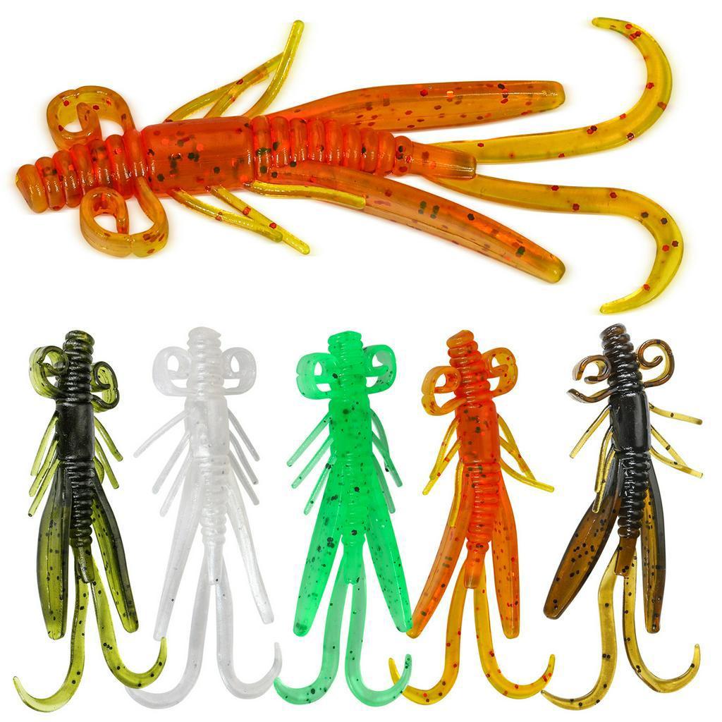 Sougayilang 10 Pcs 4cm Simulação Isca De Pesca De Minhoca Vermelha