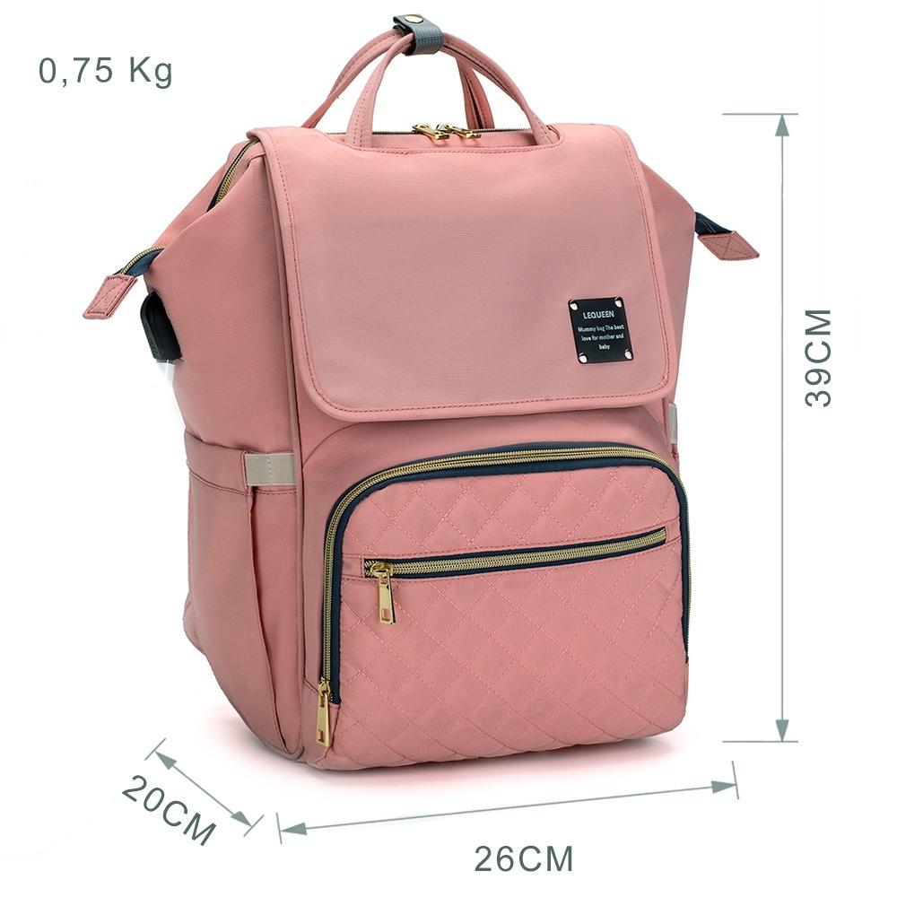 Bolsa Maternidade Lequeen Mochila Bebê Resistente Fashion