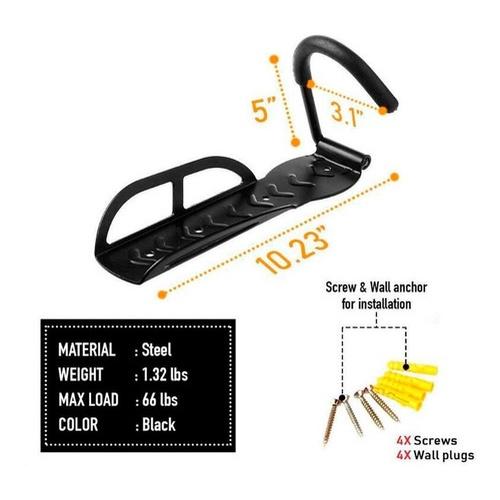 Gancho De Parede Para Bike Com Apoio Suporte Para Pendurar Bicicleta