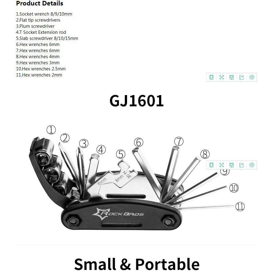 Rockbros Ferramentas Multifuncionais Kit De Reparo De Bicicletas Hexagonal Chave De Fenda Para Ciclismo