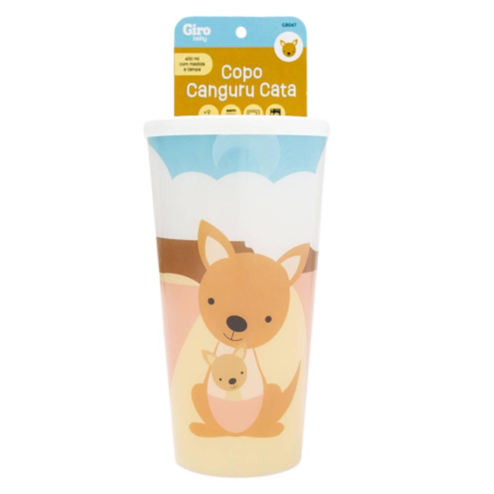Copo Infantil Com Tampa Eco Canguru 400ml - Giro Baby