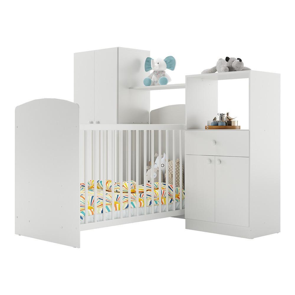 Quarto De Bebê Completo Com Berço Guarda-roupa E Cômoda Multimóveis 2869.010