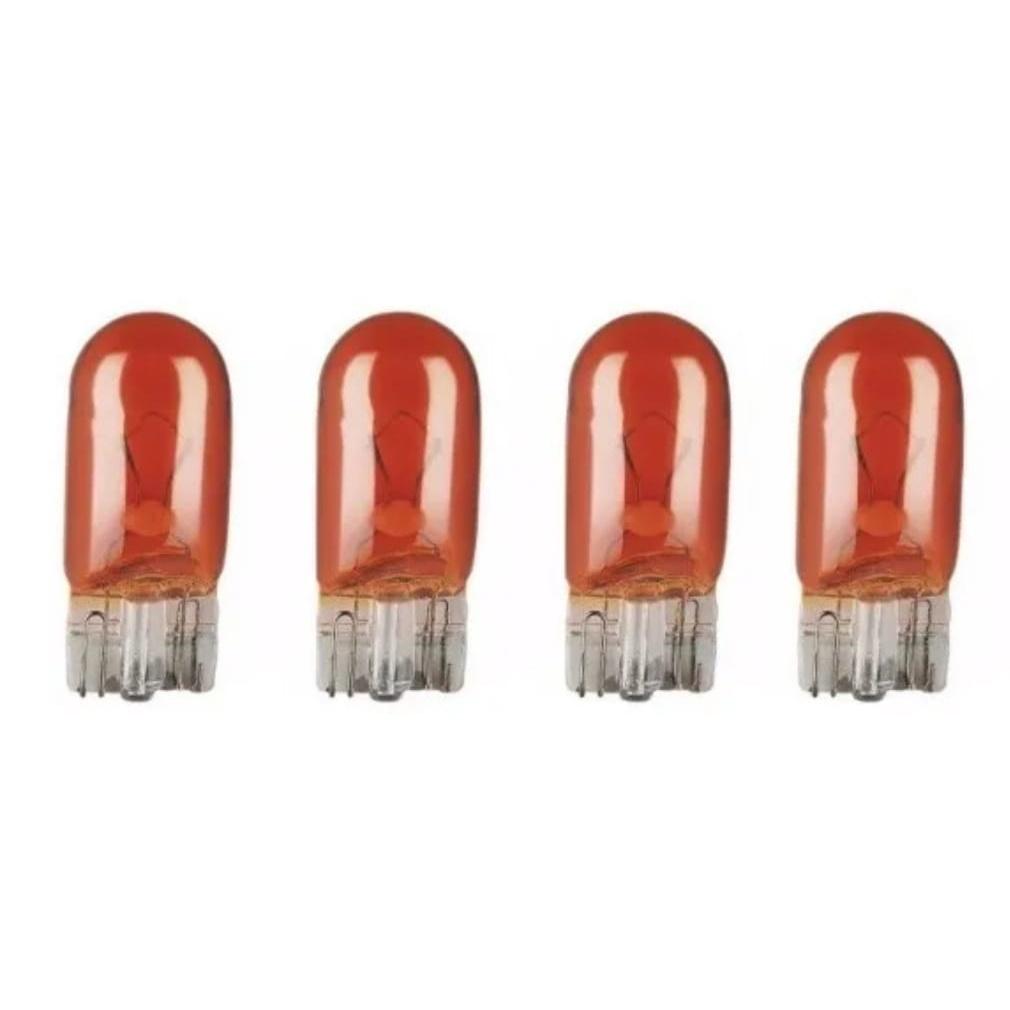 Kit 4 Pisca Seta Moto Titan 150 Cg 125 Cbx 250 Twister 2000 Á 2008 Fumê-cristal-laranja