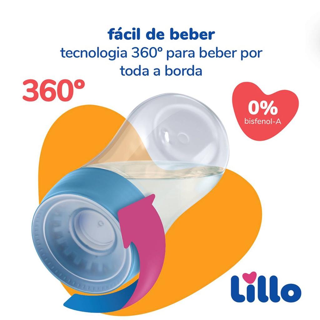 Copo De Treinamento Infantil 360 Evolution 300ml Rosa Lillo
