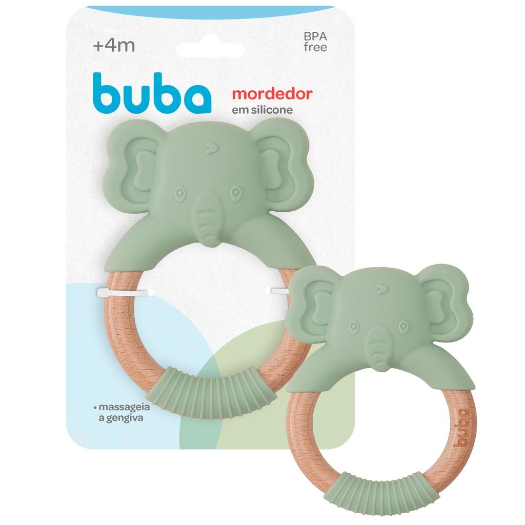 Mordedor Elefante Em Silicone Verde Livre Bpa 15653 - Buba