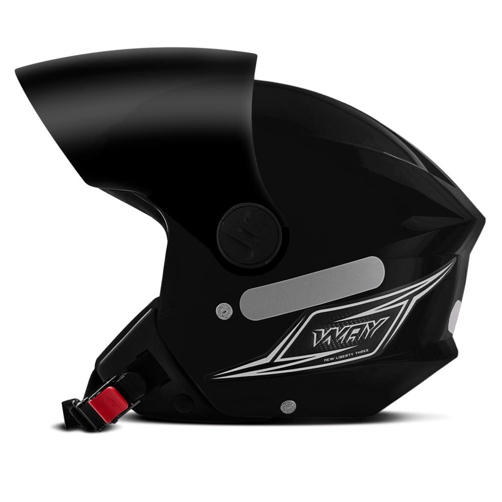 Capacete Moto Aberto Masculino E Feminino Mixs Way Com Viseira Fumê