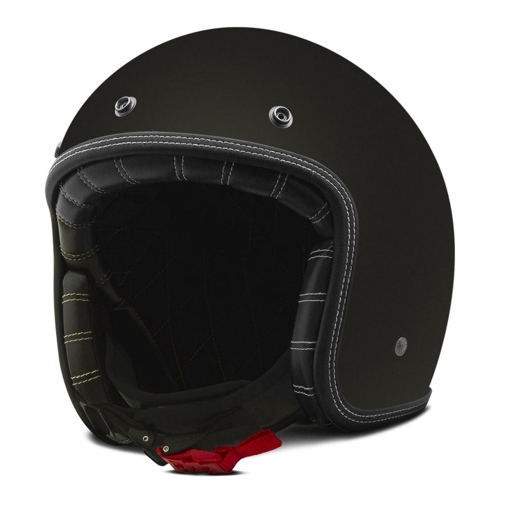Capacete Aberto Moto Vintage Custom Etceter Solid Fosco Old School Masculino E Feminino Retrô