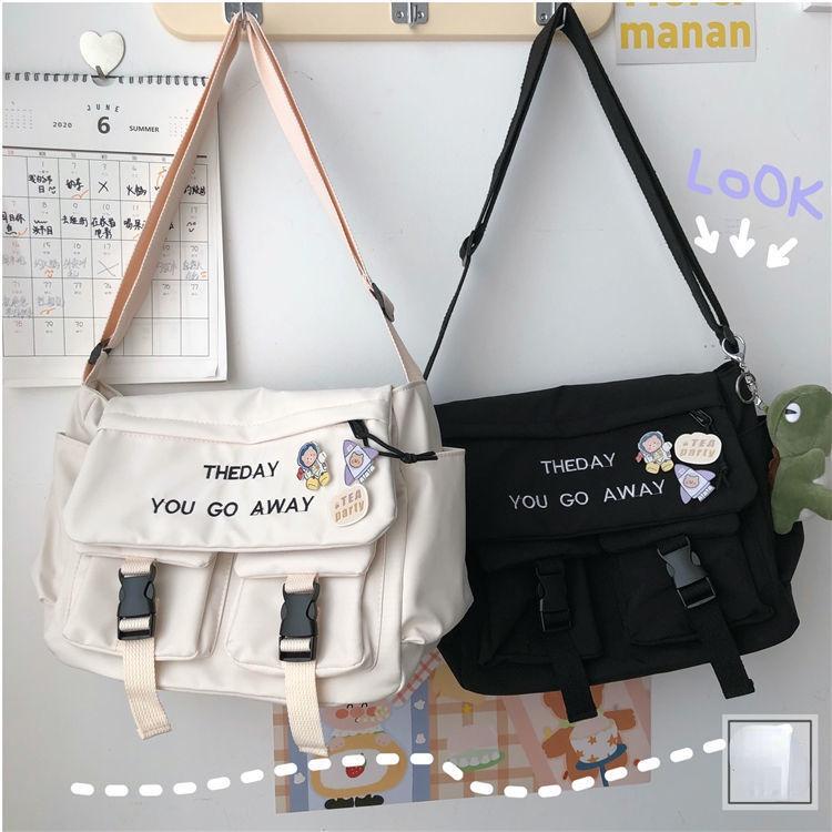 Crazy Bag Men S Retro Hip Hop Large Capacity Shoulder Bag Fashion Solid Color Messenger Korean Messenger Bag