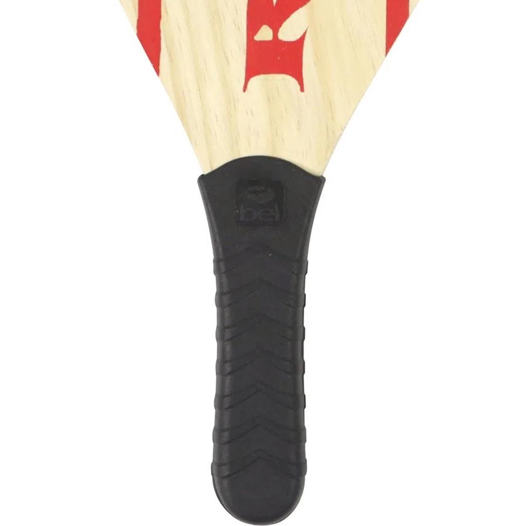 Kit Frescobol Raquete De Praia Com 2 Raquetes Com Bola E Saco De Transporte Semi PRO Marca Red Nose