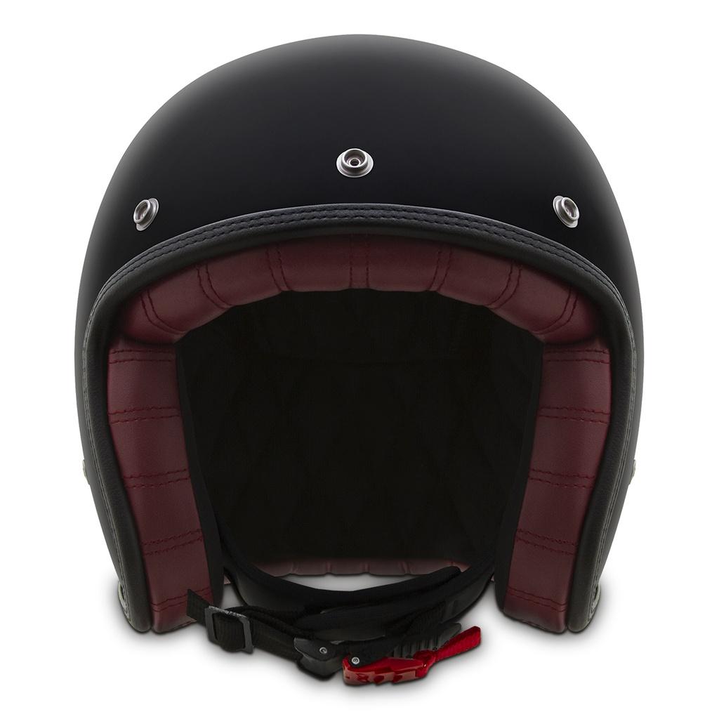 Capacete Old School Moto Aberto Retrô Custom Etceter Solid Special Vintage Preto Fosco 58