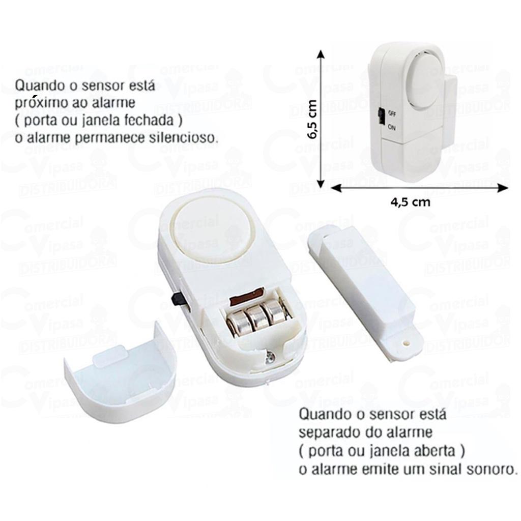 Alarme Contra Invasão Residencial Sonoro Inteligente Portas E Janelas Detector De Presença
