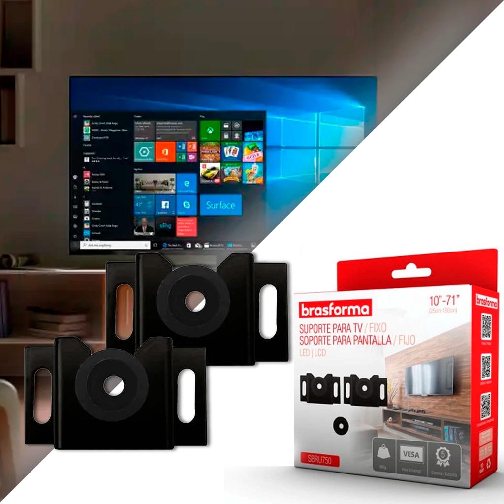 Kit Suporte Para Televisão TV Monitor LED Lcd Universal Smart De Polegadas Várias Marcas Modelos