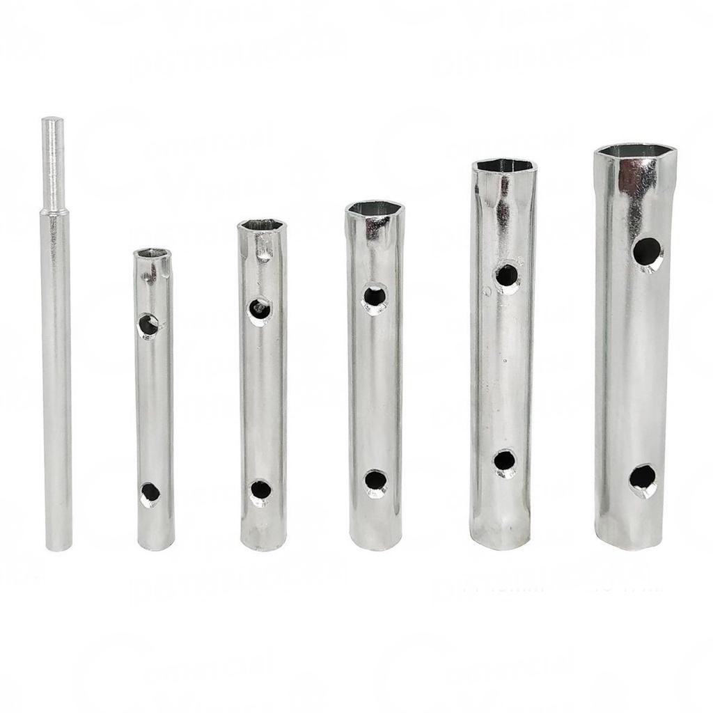 Kit Jogo 5 Peças Chave De Vela 8 - 17mm Com Barra Para Carro Moto E Muito Mais