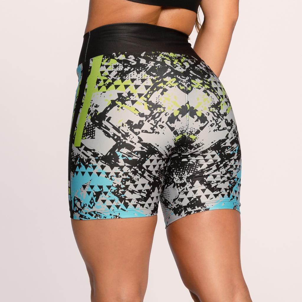 Short Fitness Academia Feminino Bermuda Suplex Estampada Modernize Musculação Corrida Yoga