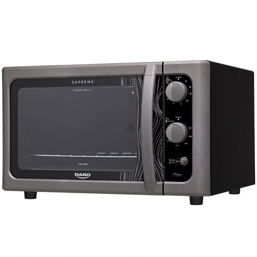 Forno De Bancada Elétrico Dako Supreme Titanium 44 Litros Com Grill Dourador - 127v