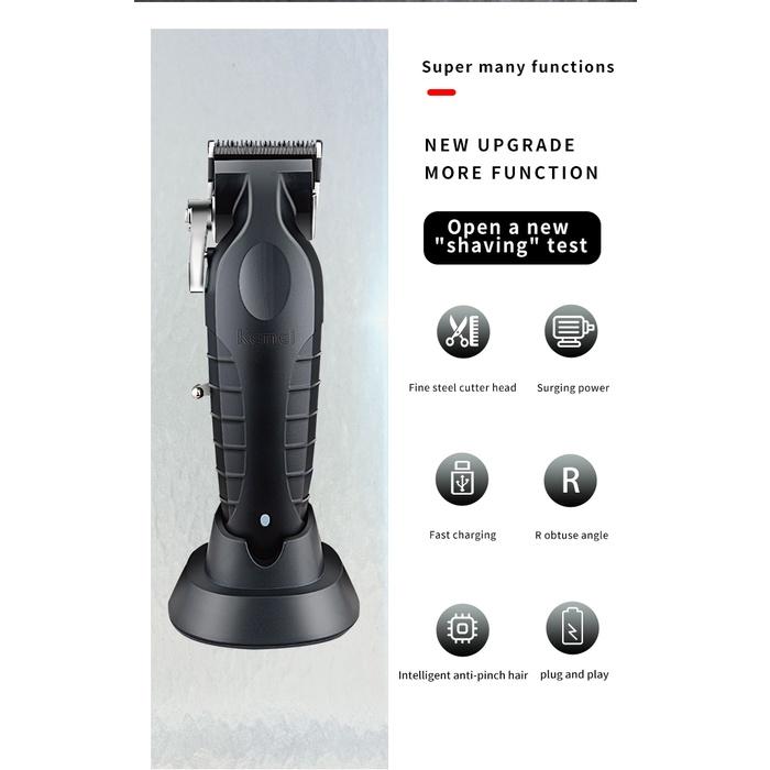 Kemei Máquina De Cortar Cabelo Sem Fio De Precisão Profissional Fade Recarregável De 2500mah Para Barbearia
