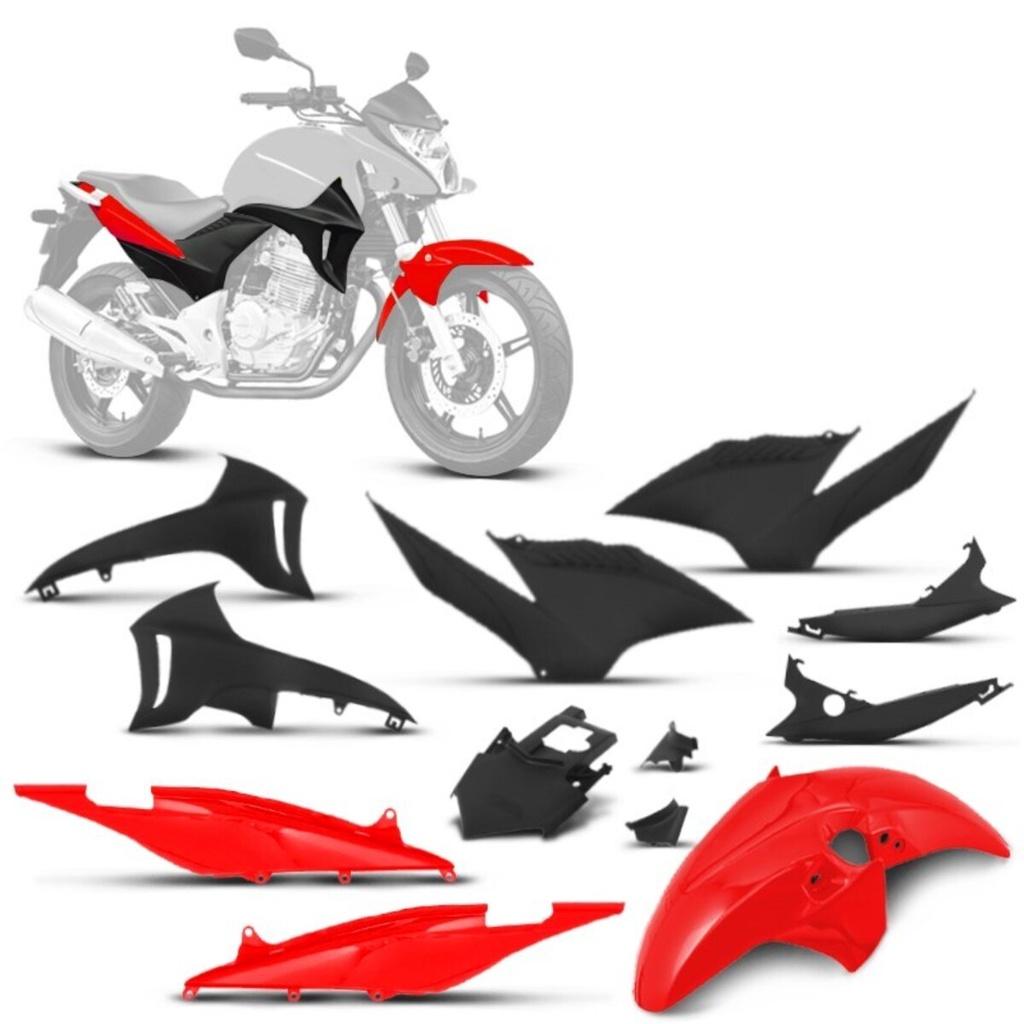 Kit Carenagem Moto Modelo Original PRO Tork Compatível Com Cb 300R 2010 2011