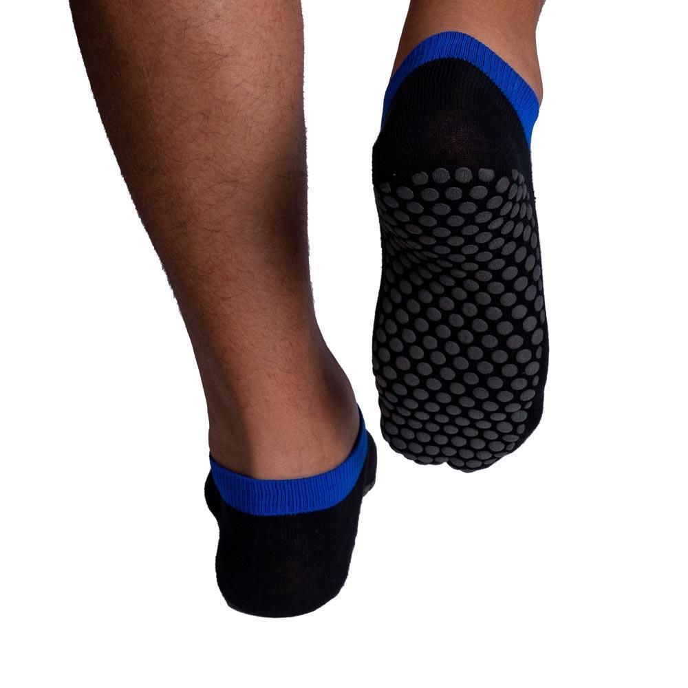 Meias Pilates Algodão Antiderrapante F10-pa Preto Azul Acte