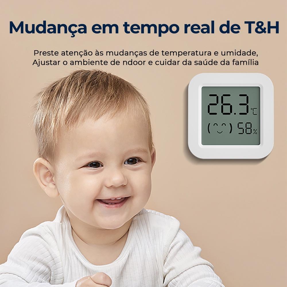 Smatrul Tuya Sensor De Temperatura E Umidade Mini Display Digital Lcd Compatível Com Bluetooth App