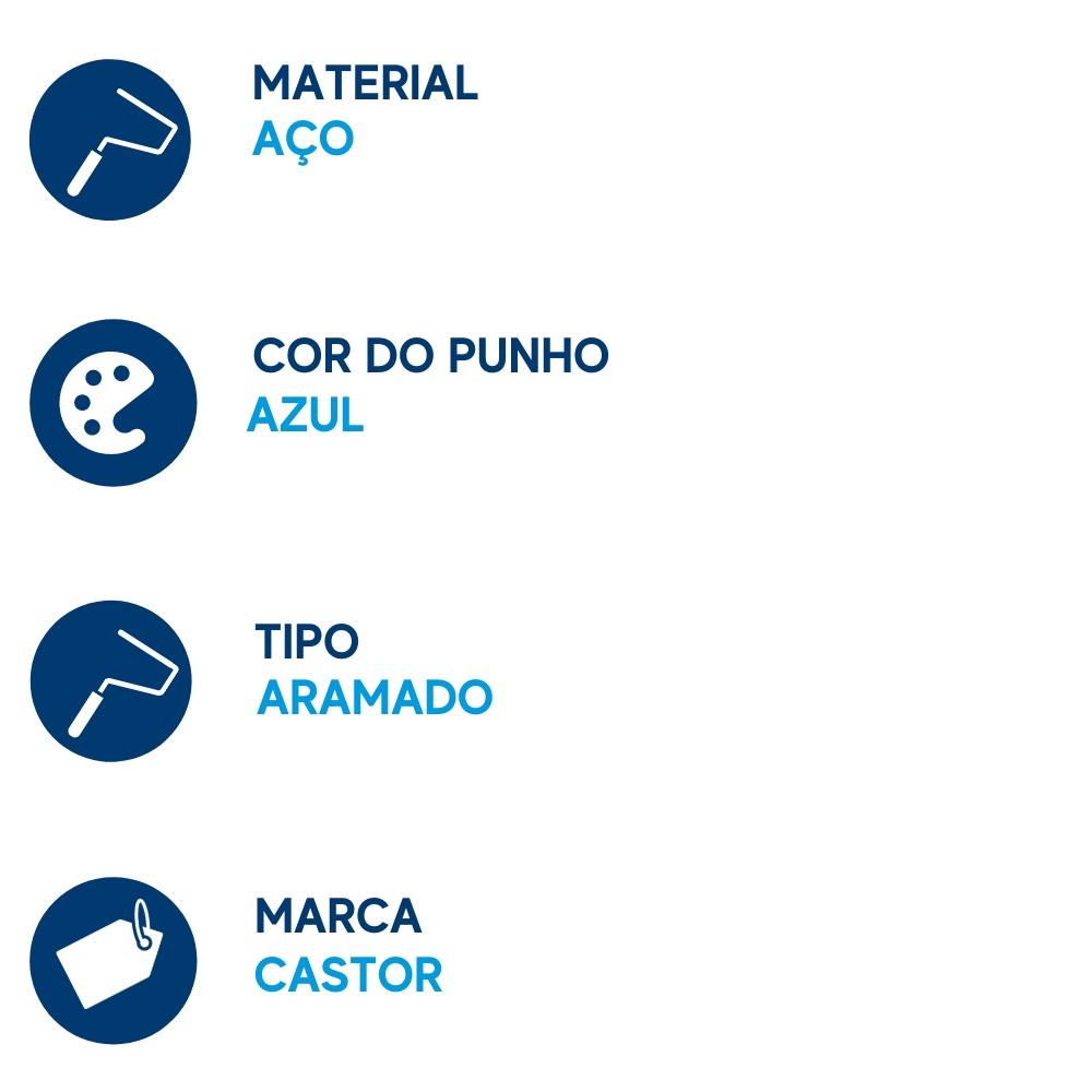 Cabo Aramado Para Rolo De Pintura 23cm - Castor