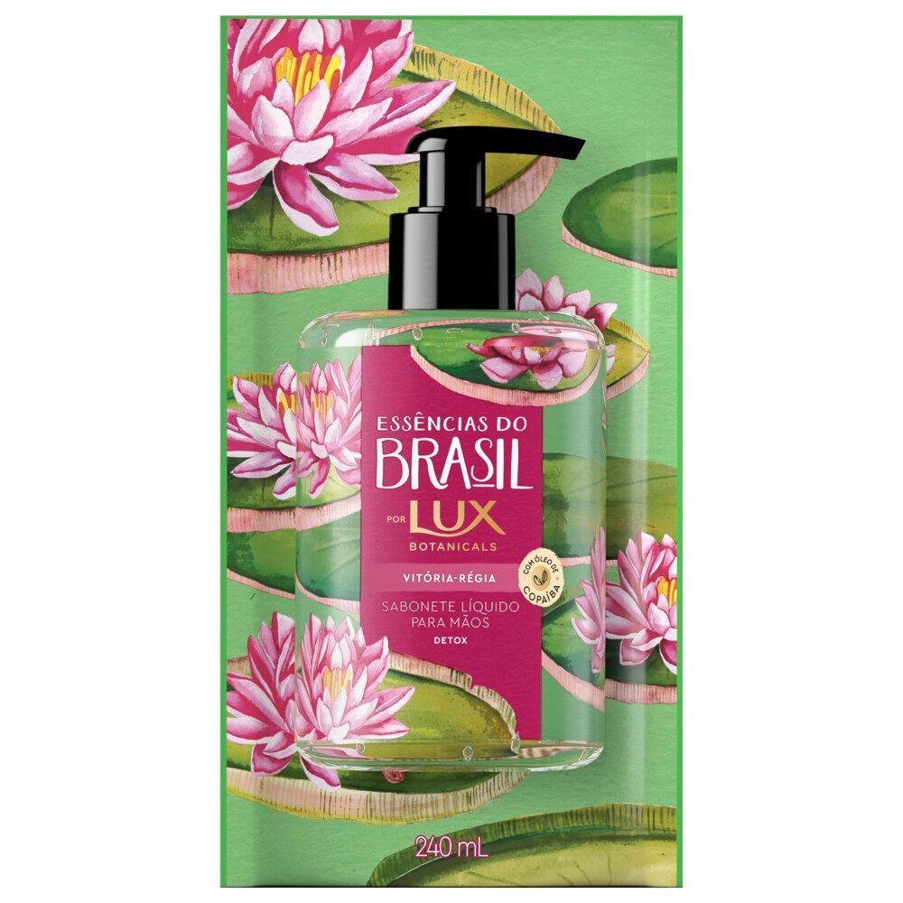 Kit 2 Refis Sabonete Líquido Lux Essências Do Brasil Vitória Régia 240ml Cada