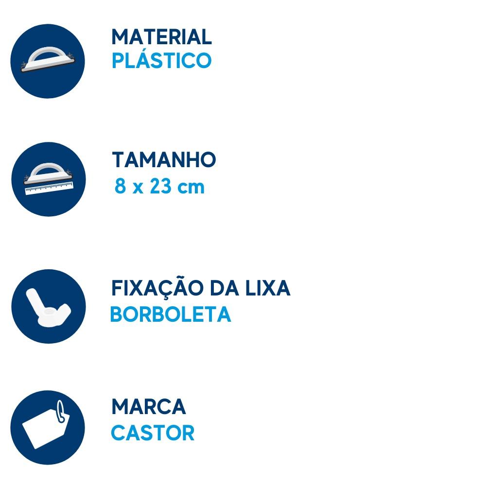 Lixadeira Manual Plástica 08x21 - Castor