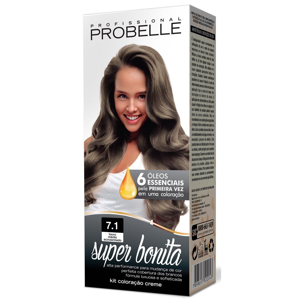 Coloração Super Bonita 7.1 - Louro Médio Acinzentado Probelle
