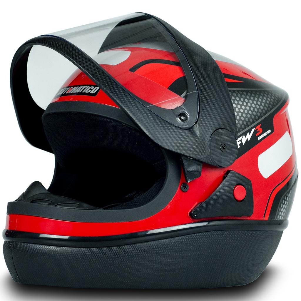 Capacete Fechado Para Moto Fw3 Automatic Viseira Diversos E Cores Tamanhos Masculino/Feminino