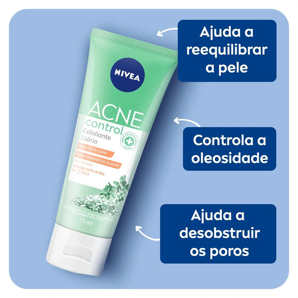 Esfoliante Nivea Facial Diário Acne Control 75ml