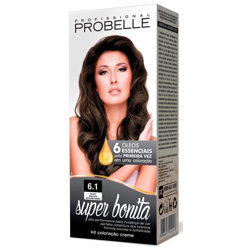 Coloração Super Bonita 6.1 - Louro Escuro Acinzentado Probelle