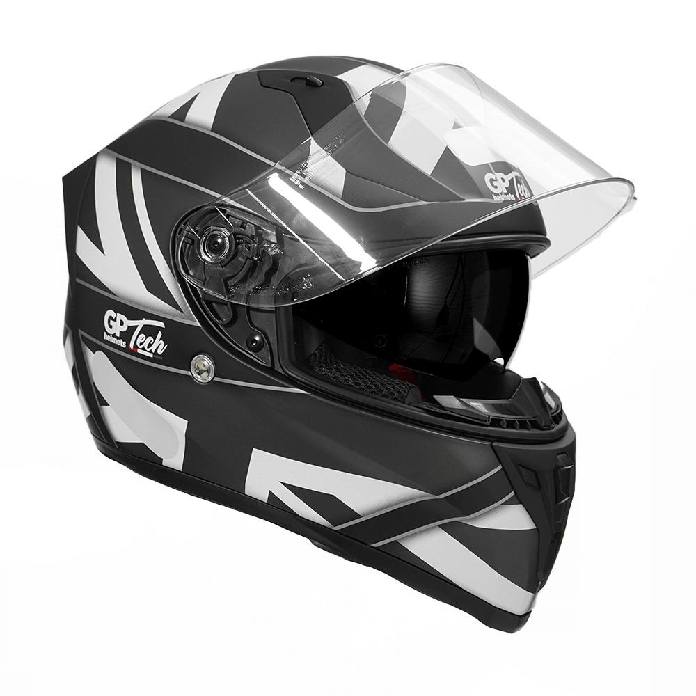 Capacete Motociclista Gp Tech V128 Uk Sv Fosco + Viseira Interna Fumê