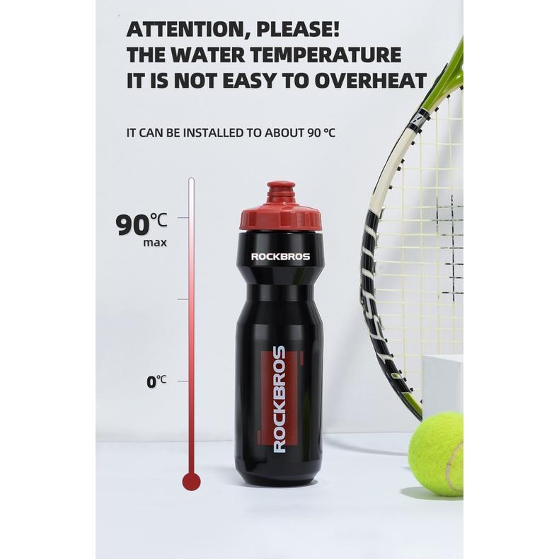 Rockbros Garrafa De Água De Bicicleta 750ml De Plástico Portátil De Grande Capacidade Tampa De Poeira Para Esportes Ao Ar Livre Acampamento