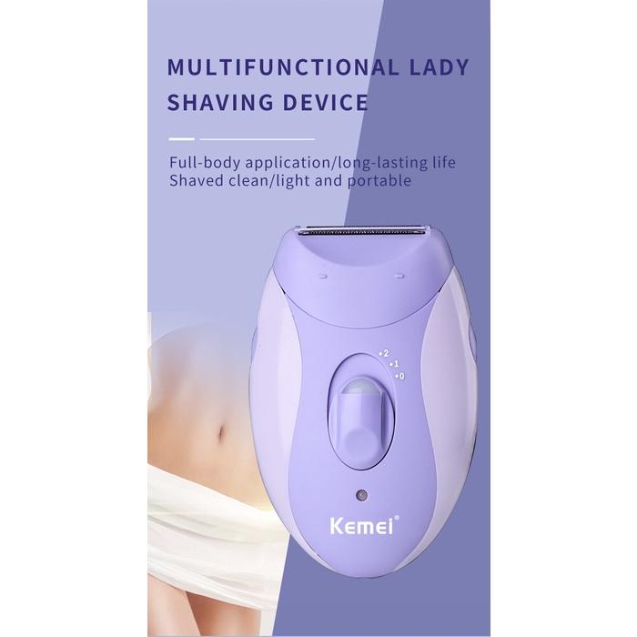 Depilador Elétrico Kemei Barbeador Feminino Recarregável Pernas Do Corpo Inteiro Removedor De Pelos Axilas Máquina De Remoção Pés Calos