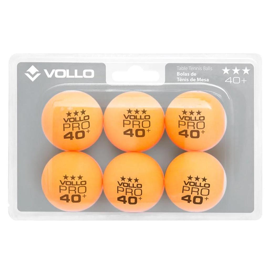 Bola De Tênis De Mesa 3 Estrelas Com 6 Unidades Vollo