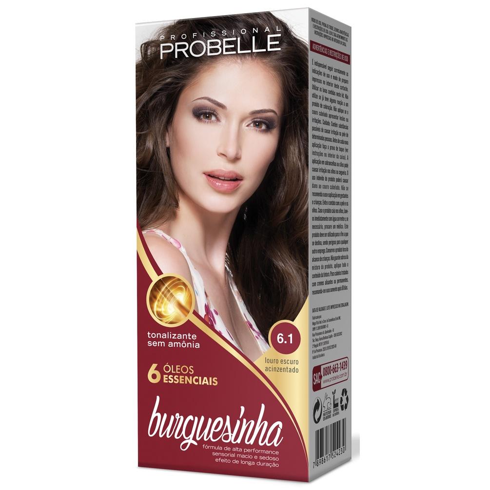 Tonalizante Burguesinha 50g 6.1 - Louro Escuro Acinzentado Probelle