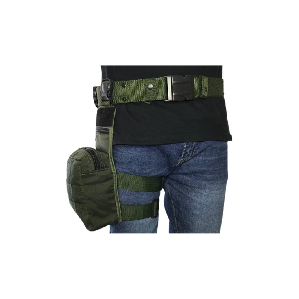 Pochete De Perna Tática Modular Bornal/bolsa Militar Operacional Verde