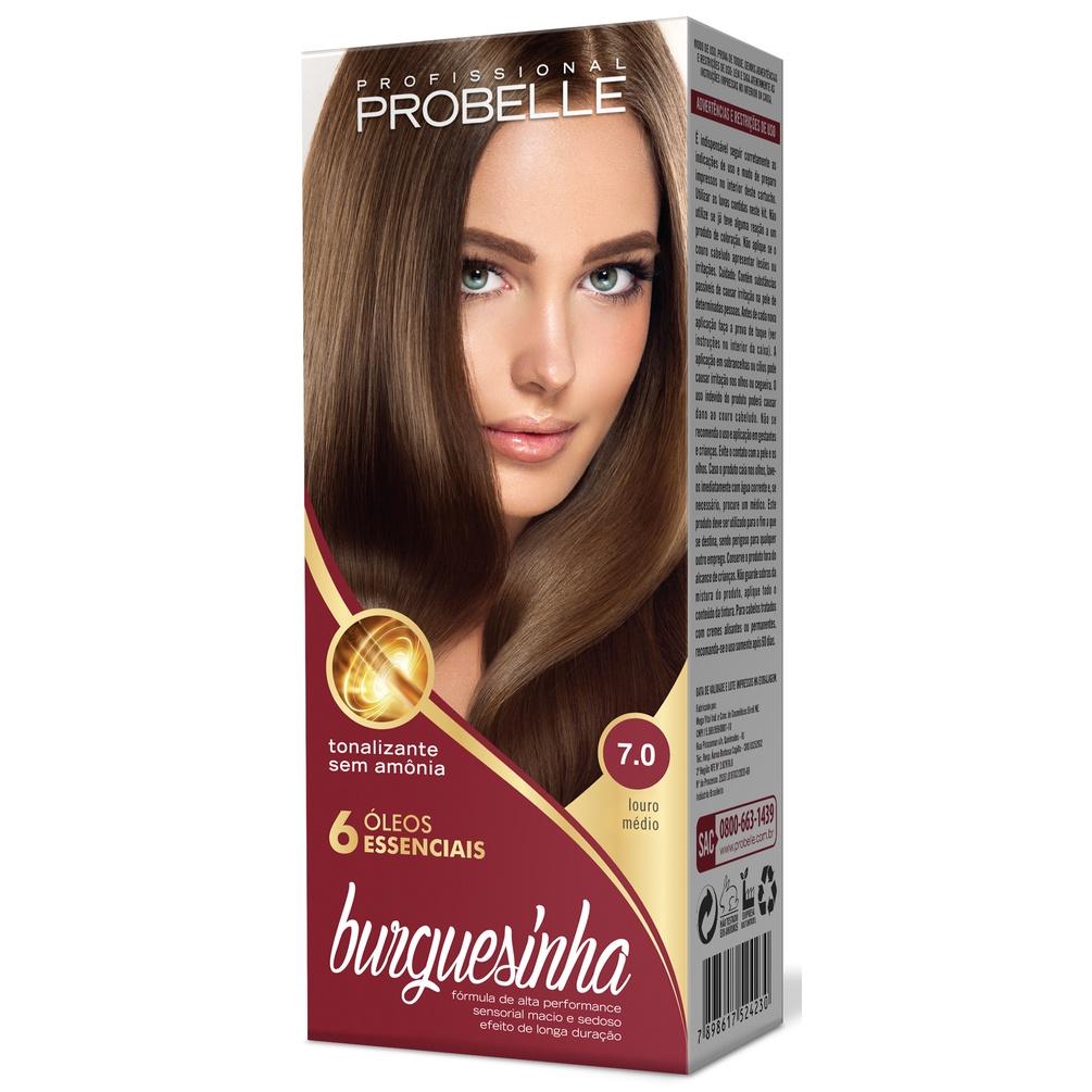 Tonalizante Burguesinha 50g 7.0 - Louro Médio Probelle