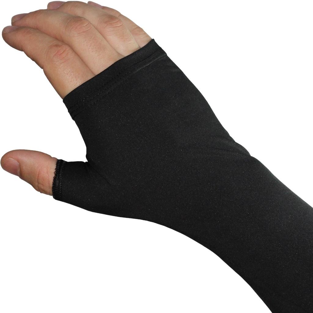 Manguito Uv50+ Com Dedo (par) Para Ciclistas Motoboys Caminhadas Volei Gamer/Poliéster Com Elastano