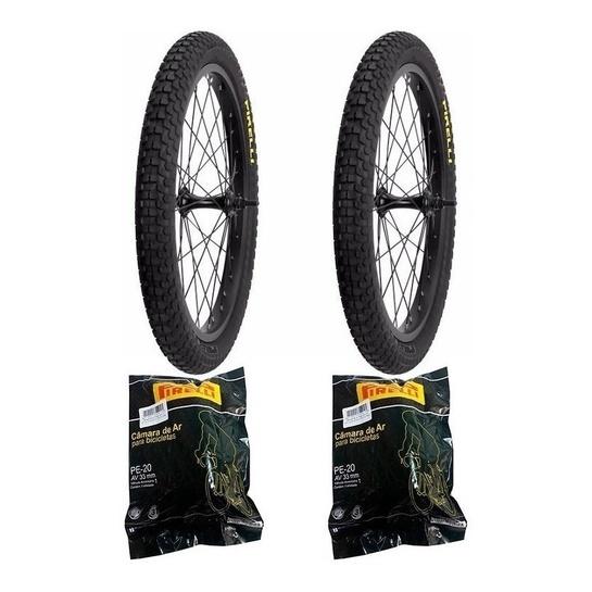Par De Pneu Pirelli Scorpion Bmx Aro 20 X 2.125 + Par Câmara