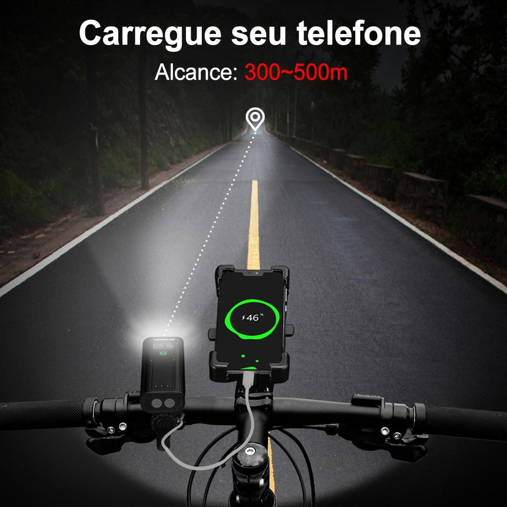 Newboler 10000mah 4800 Lumens Luz De Bicicleta USB Recarregável À Prova D Água Farol 8T6 Lanterna LED Super Brilhante Luzes Dianteiras E Traseiras Tra