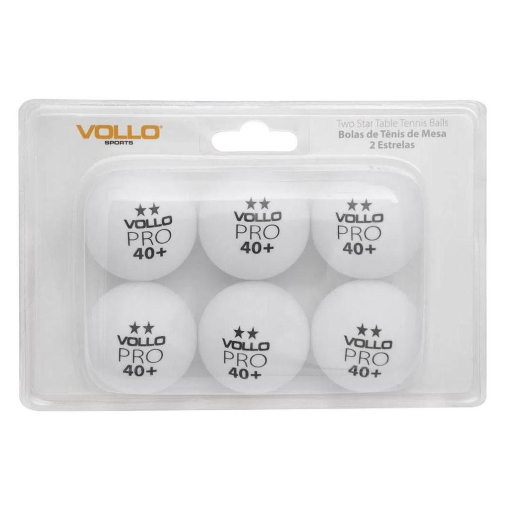 Bola De Tenis De Mesa Com 6 Unidades Vollo