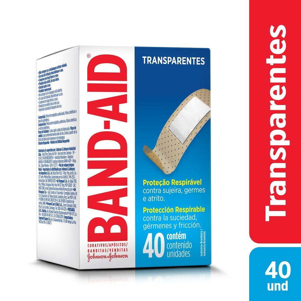 Curativos Band-aid Transparentes 40 Unidades